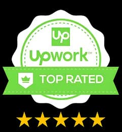 Upwork Top Rated - 5 Star Badge