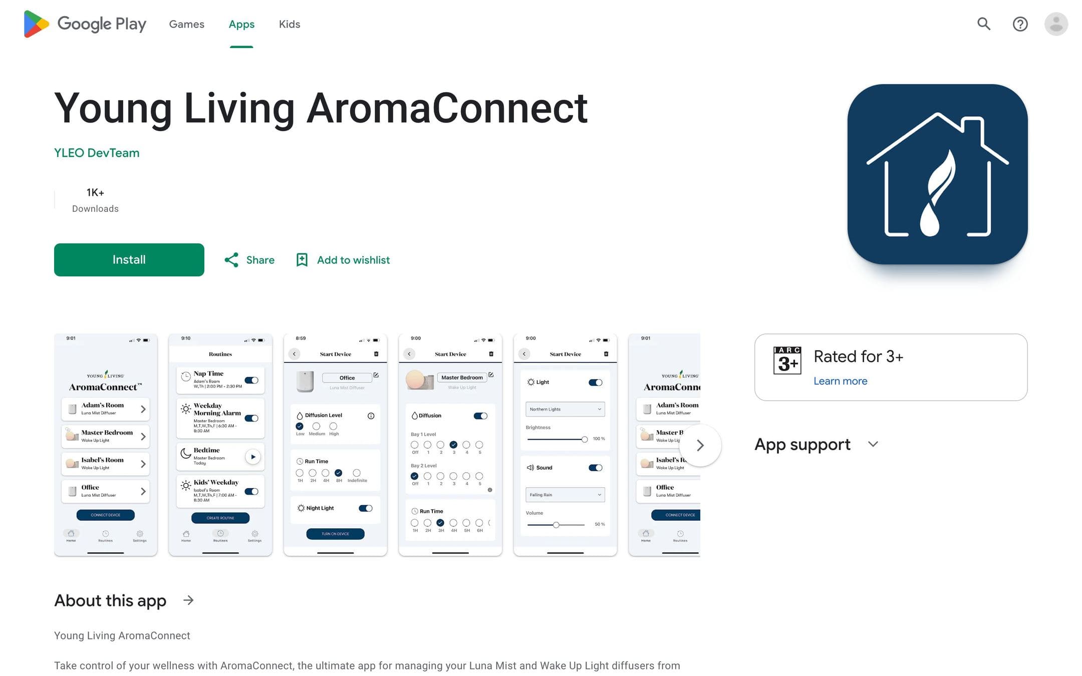 Young Living AromaConnect, as it runs live
