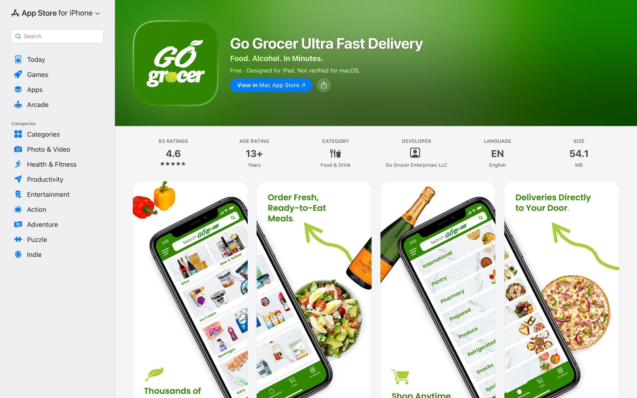 Go Grocer, as it runs live