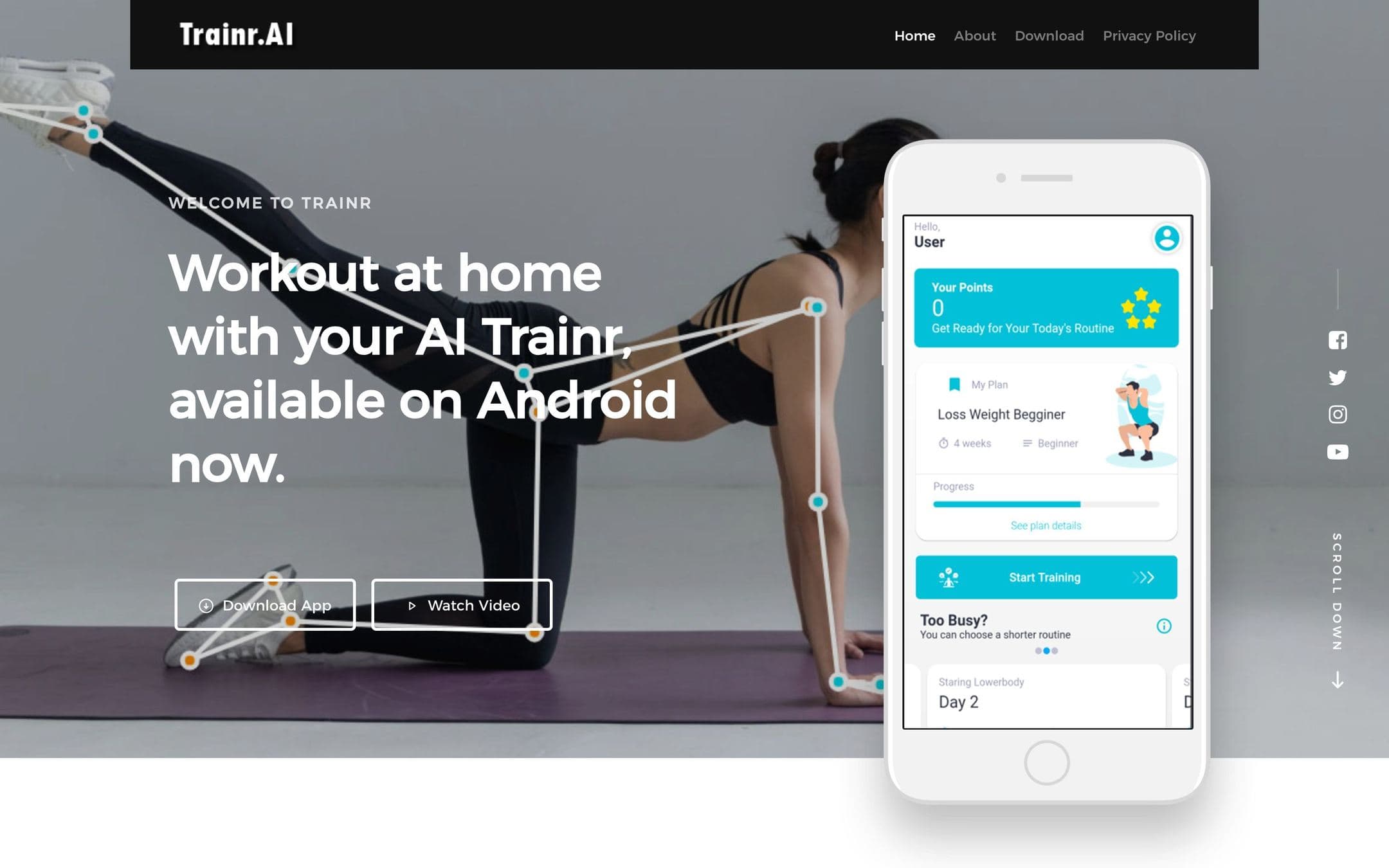 Trainr, as it runs live
