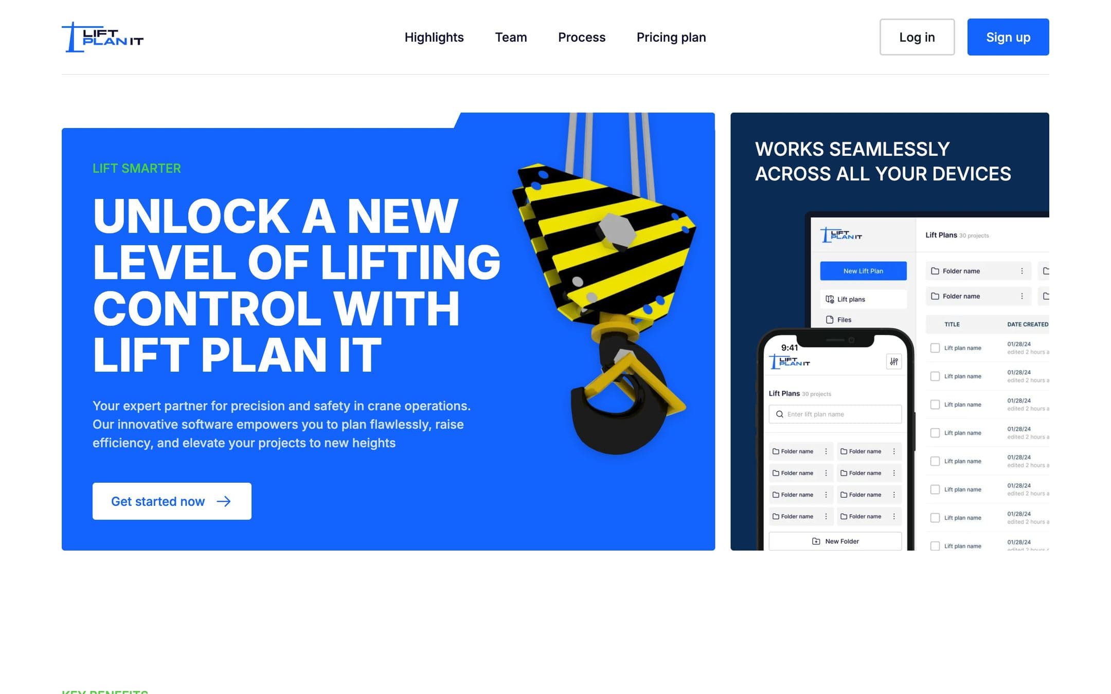 Lift Plan It, as it runs live